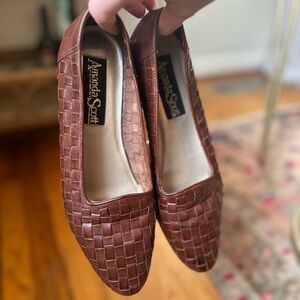 Brown Woven Women's Shoes